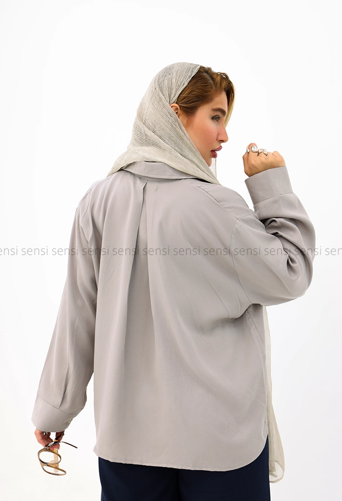 شومیز سیلک پشت پیله کد1005756